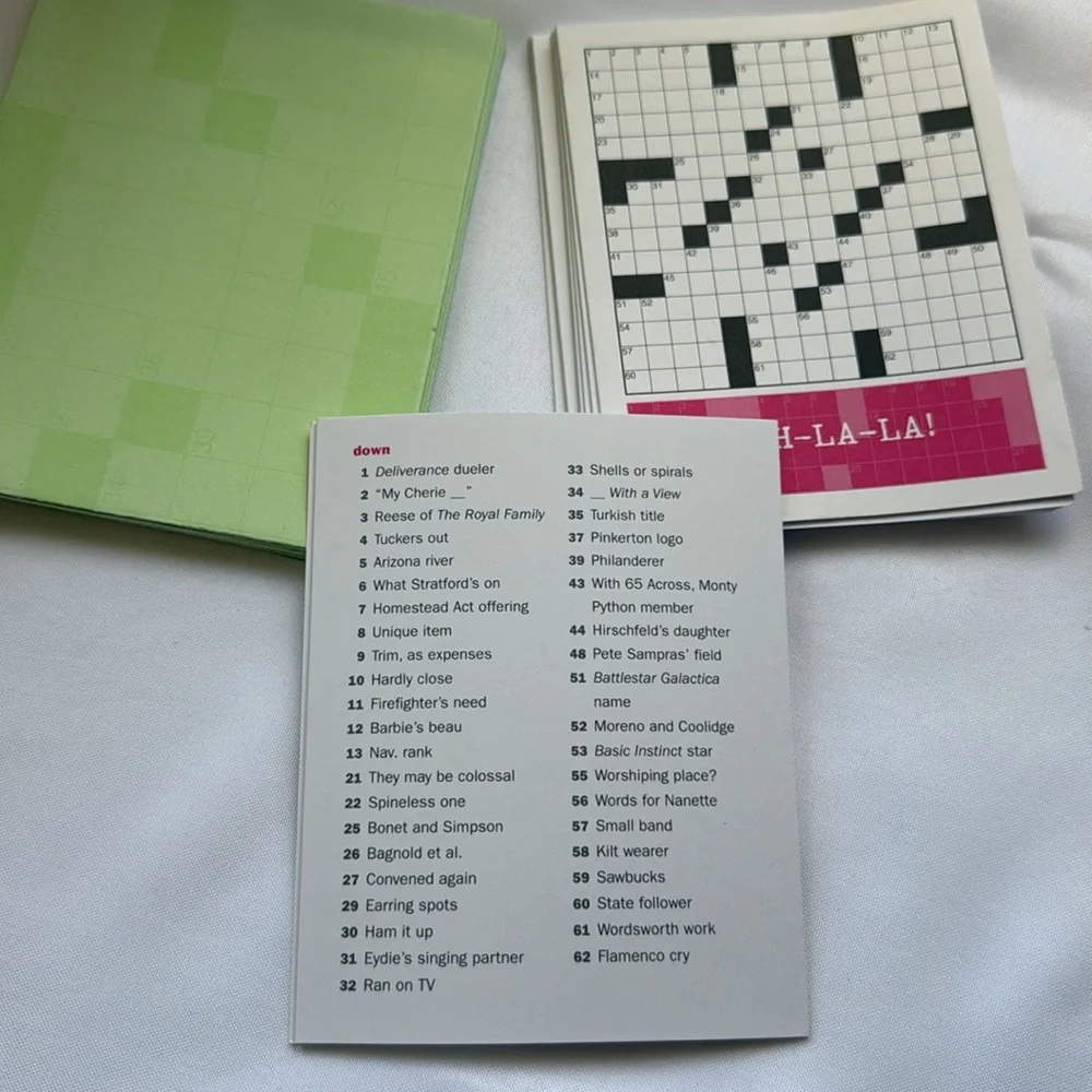 Clarkson Potter Random House Crossword Puzzle notecards set of 9